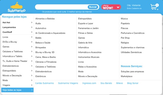 submarino todas categorias
